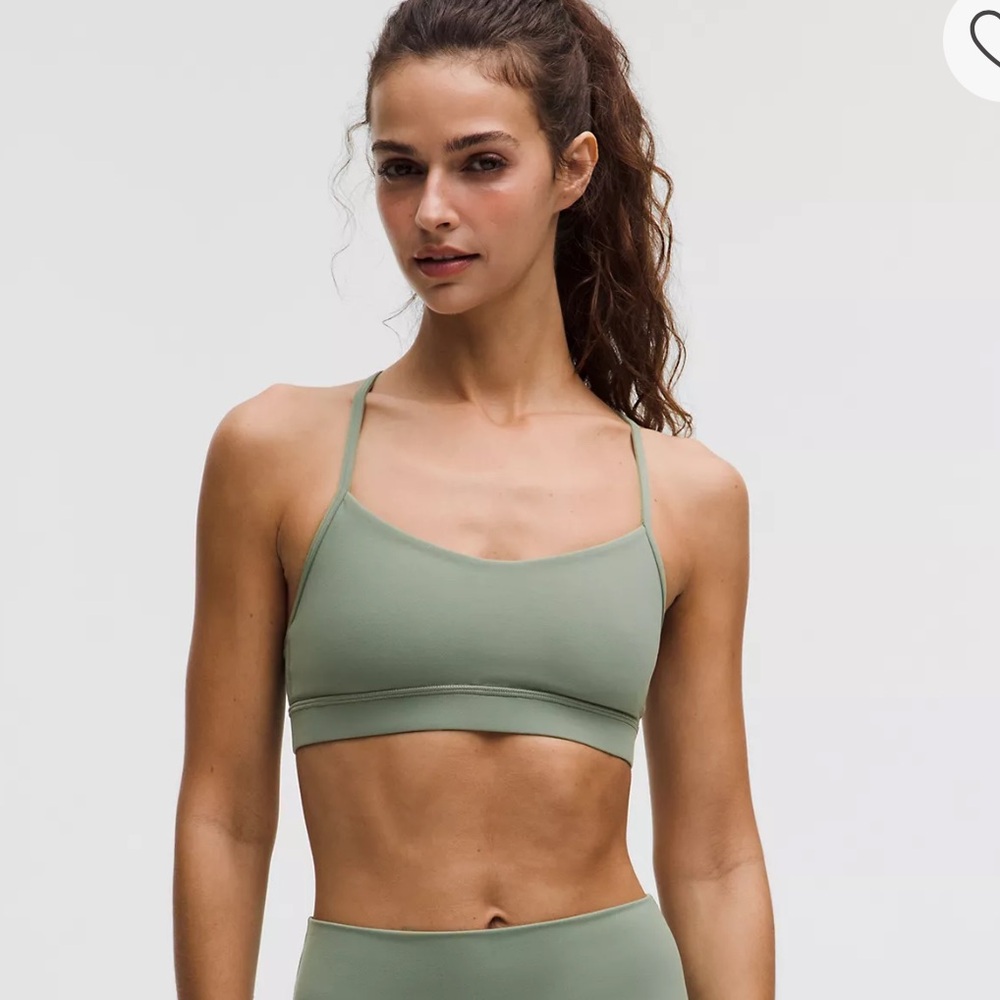 Lululemon sage green sports bra size 2